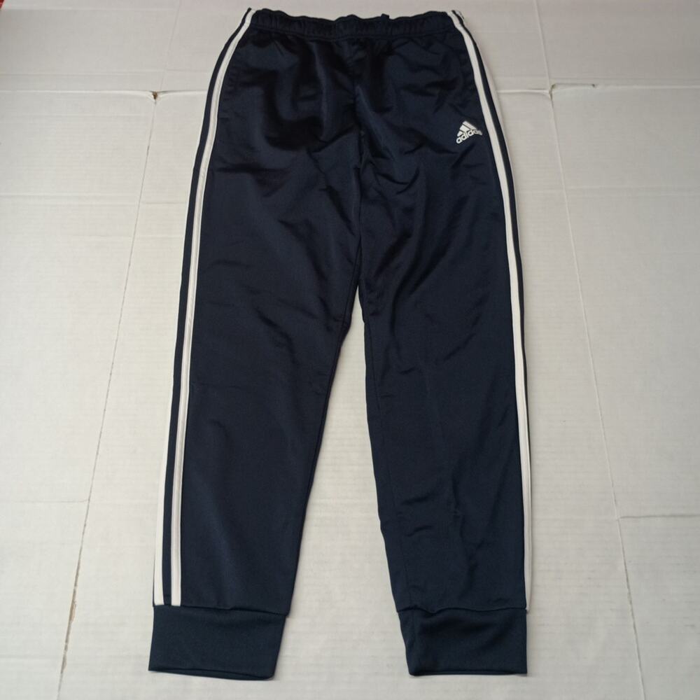 Adidas MultiSport Joggers Men's M Navy Blue White Three Stripe Tricot H46106